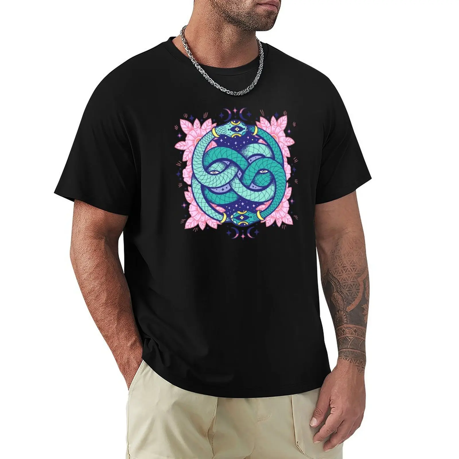 Neverending snake T-Shirt Utility Work Short Sleeve Top