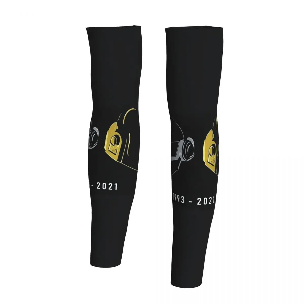 Daft Punk Electronic Music Band Tribute Helmet Art Arm Sleeves Men Women Sun Protection Tattoo Cover Up Sports Cooling Cycling