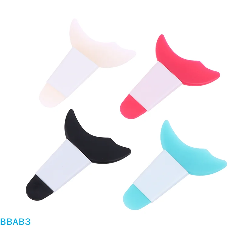 【B】 5 pièces modèle Eyeliner outil de maquillage des yeux Mascara brosse en Silicone aide au maquillage des yeux applicateur de bouclier bouchon de cils multifonctionnel