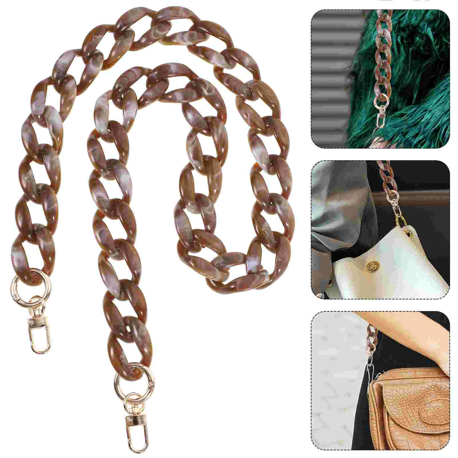 

Handbag Resin Chain Handbags for Women Cross Body Purse Handles Acrylic Extended The Tote