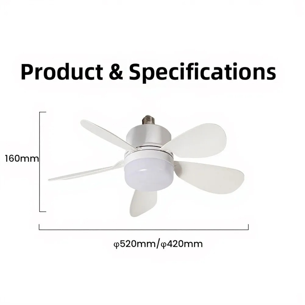 Ceiling Fan Light With Remote Control For Dimming For Living Room Study Household For Versatile Ceiling Fan With LED Light Tools