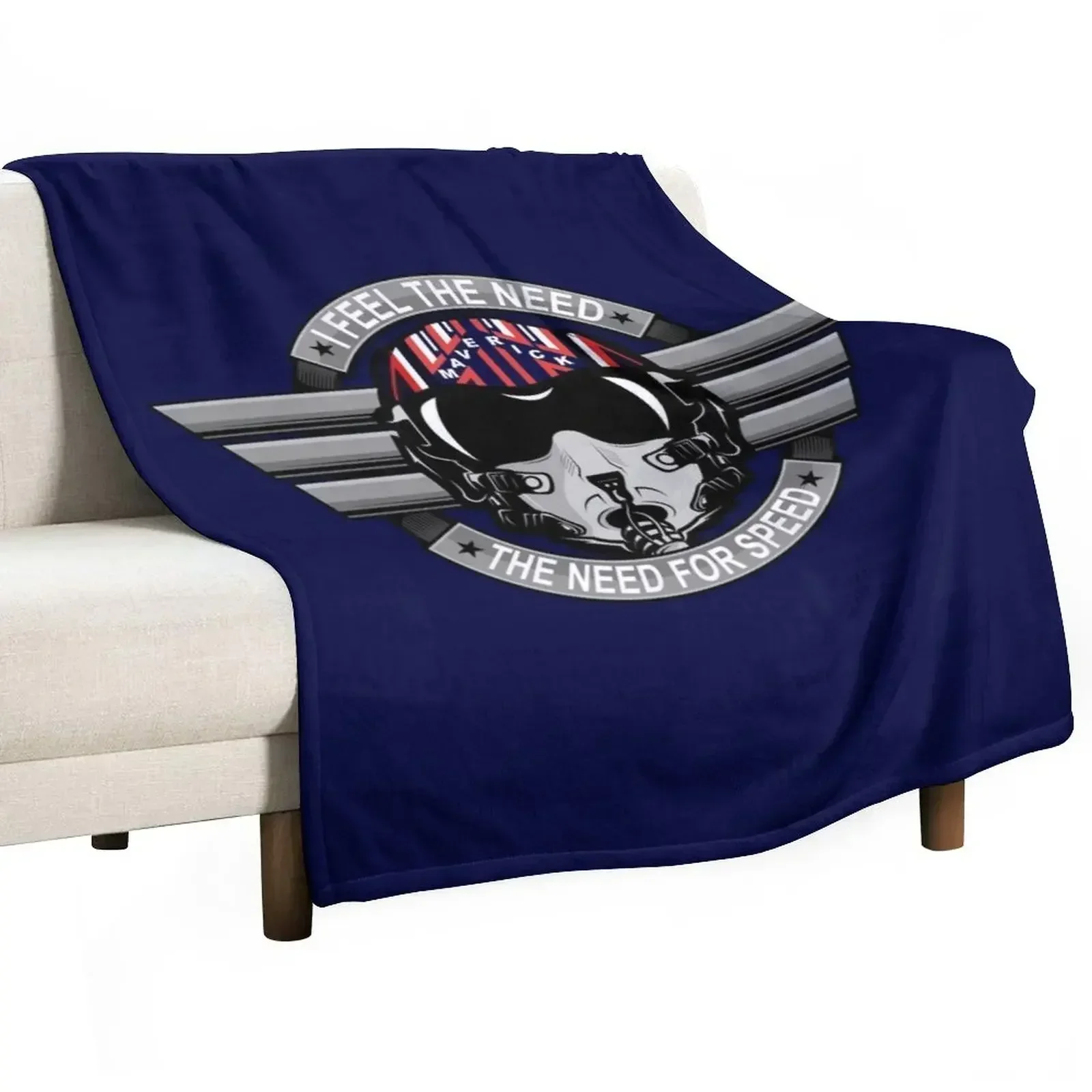 

Maverick Helmet Insignia Throw Blanket Heavy Stuffeds Luxury Brand Blankets