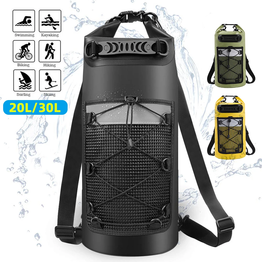 

20L/30L Swimming Kayak Dry Bag Backpack for Women Men Waterproof Trekking Drifting Rafting Surfing Boating PVC Camping Bag