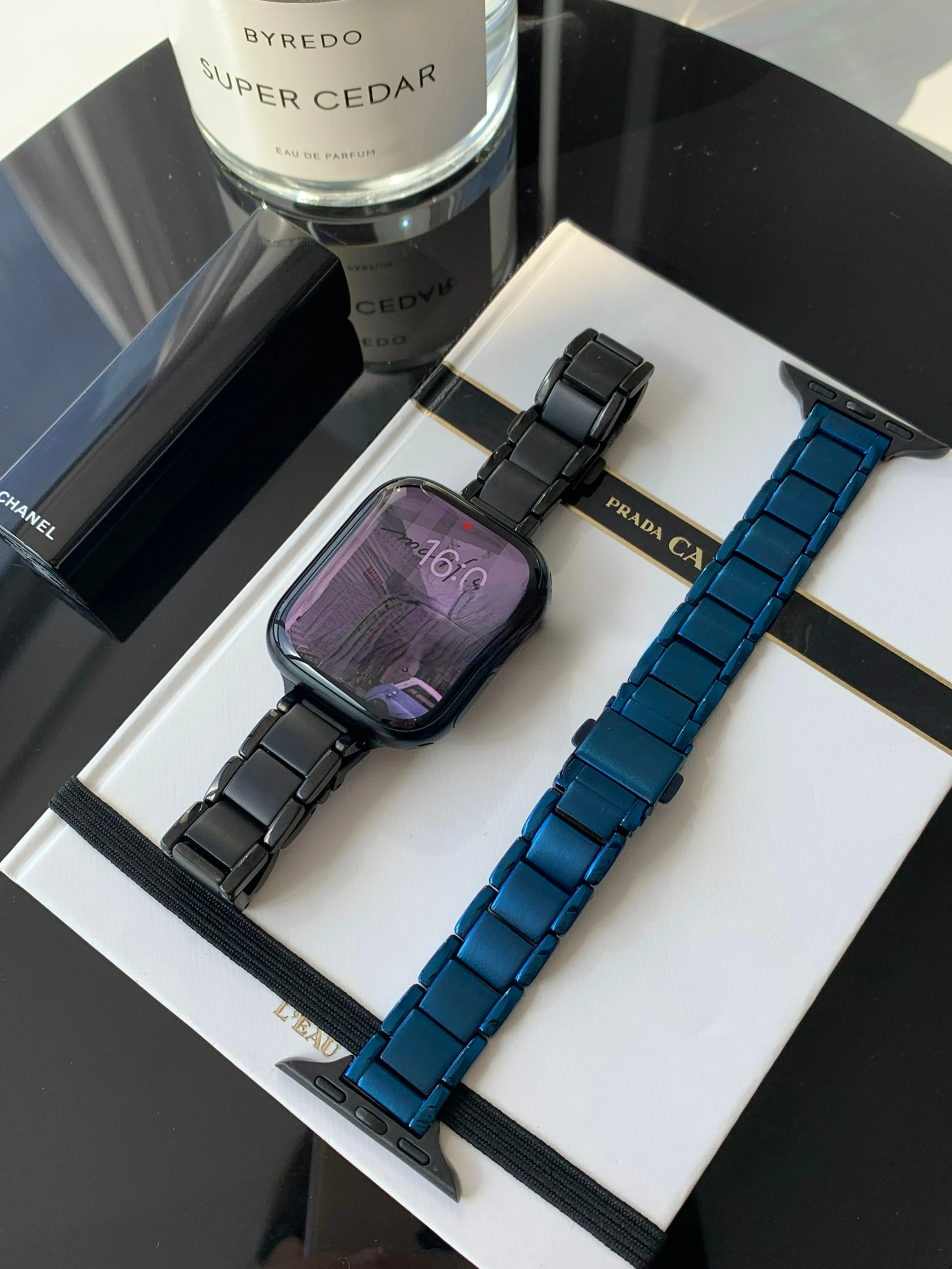 Starlight Watchband Stainless Steel Strap for Apple Watch Band Applewatch S8 Simple and Thin Series 7 654SE2 Correas Apple Watch