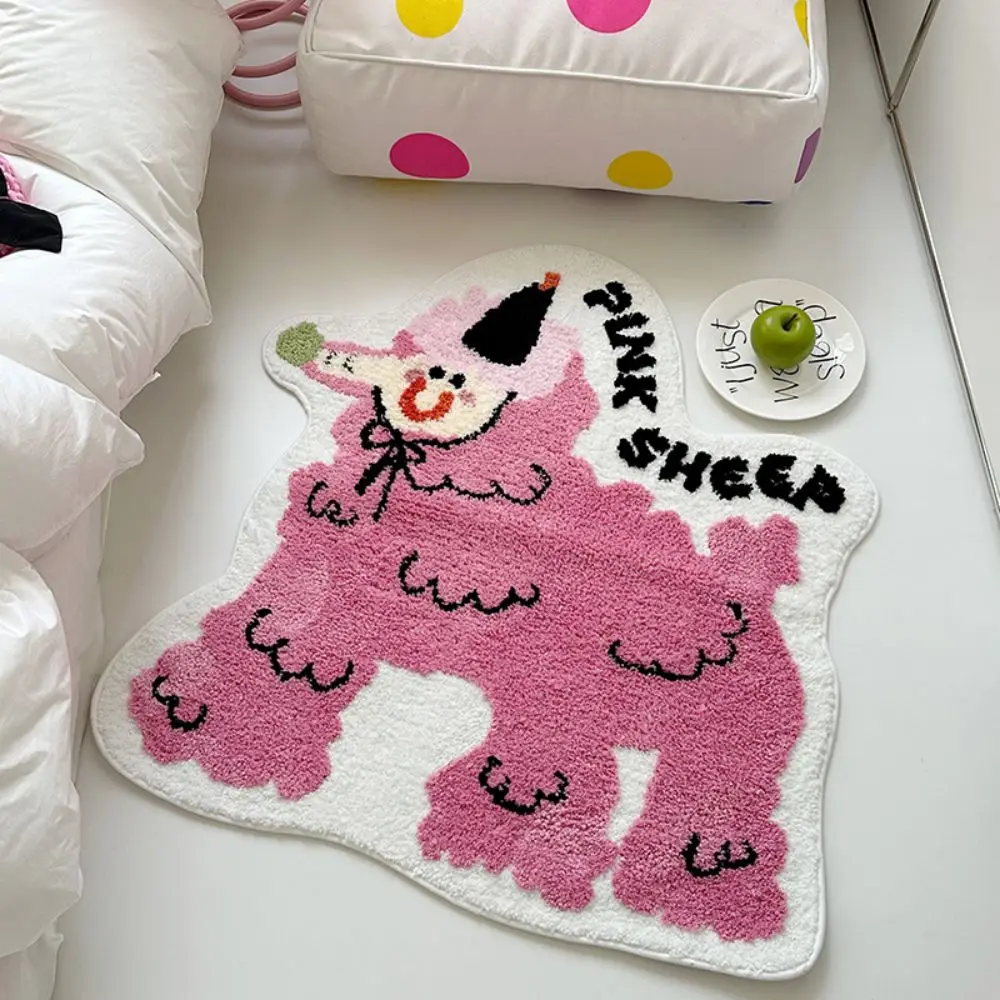 VIKAMA Cute Cartoon Abnormals imitazione Cashmere tappeto soggiorno camera da letto decorazione morbido cuscino da letto antiscivolo tappetino per