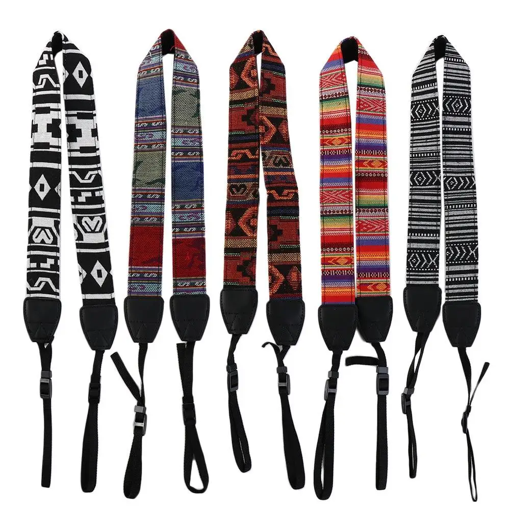 Durable Lightweight Adjustable SLR DSLR Anti-slip Cameras Strap Vintage Camera Shoulder Strap Camera Neck Belt