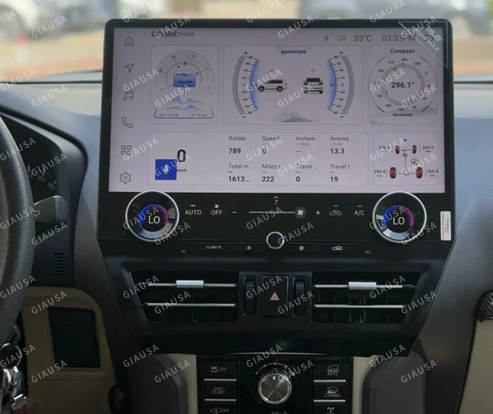 16.8 "لتويوتا برادو لاند كروزر 150 2010-2021 راديو السيارة الاندورويد شاشة تعمل باللمس Carplay نظام تحديد المواقع مشغل فيديو الملاحة الوسائط المتعددة