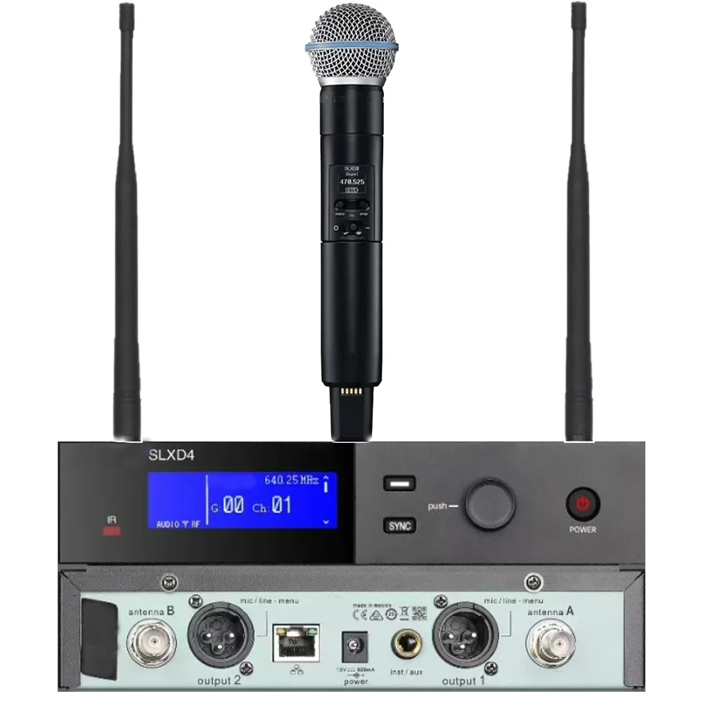 SKADIDIS SLXD4 Wireless Microphone System 640MHz-690MHz KSM8