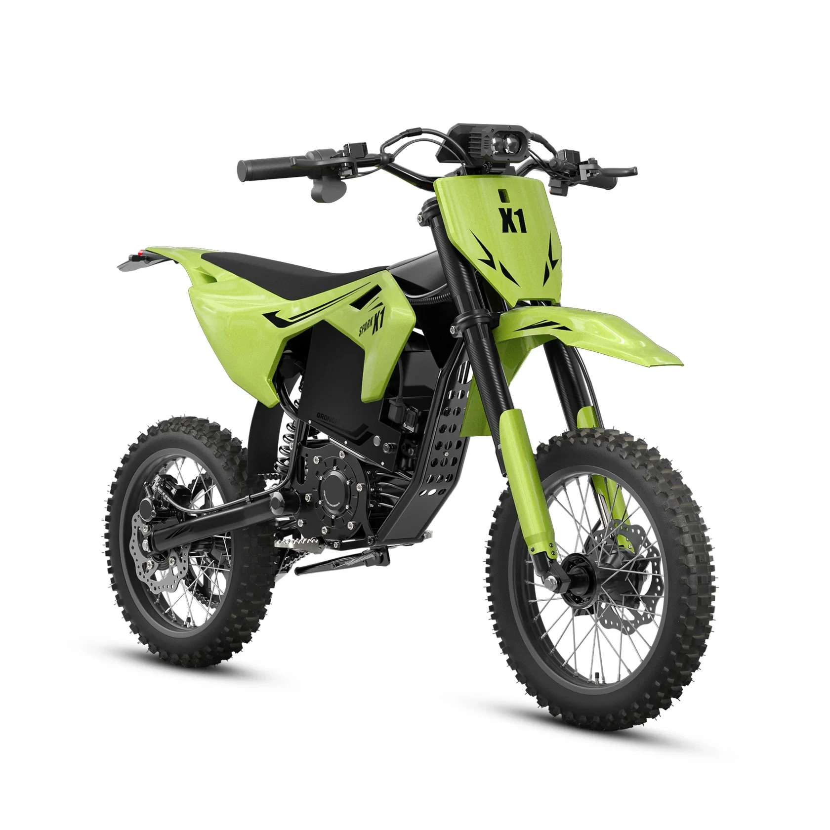 QRONGE X1 Spark Electric Dirt Bike 4500W Peak&Up to 60 Miles 50MPH 60V 28.8Ah Battery E-Bike 14/12" Fat Tire Electric Motorcycle + 1 Year Warranty image 2