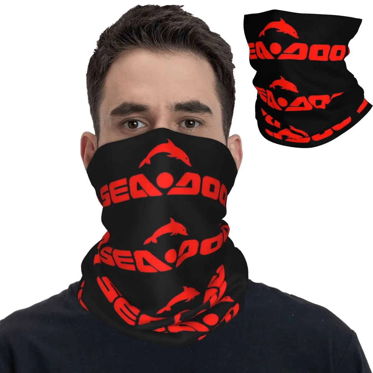 Seadoo Watercraft Bandana Neck Cover Printed Jetski Boats Wrap Scarf Multi-use Headband Riding for Men Women Adult Windproof