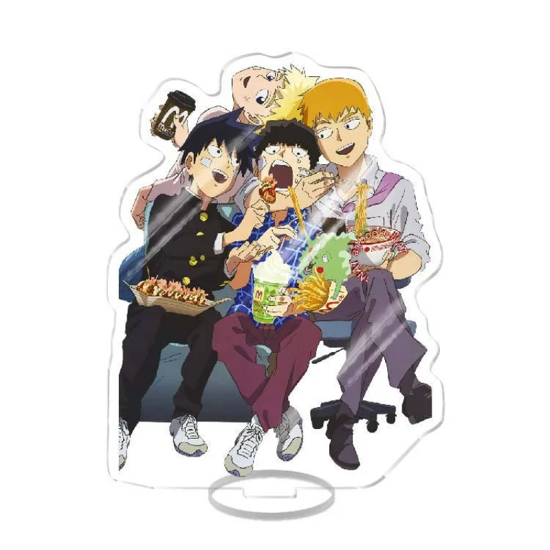 Mob Psycho 100 Stand Model Fashion Anime Arcylic Stand Plate Keychain Cosplay Standing Sign Figure Desk Decor Acrylic Key Chain