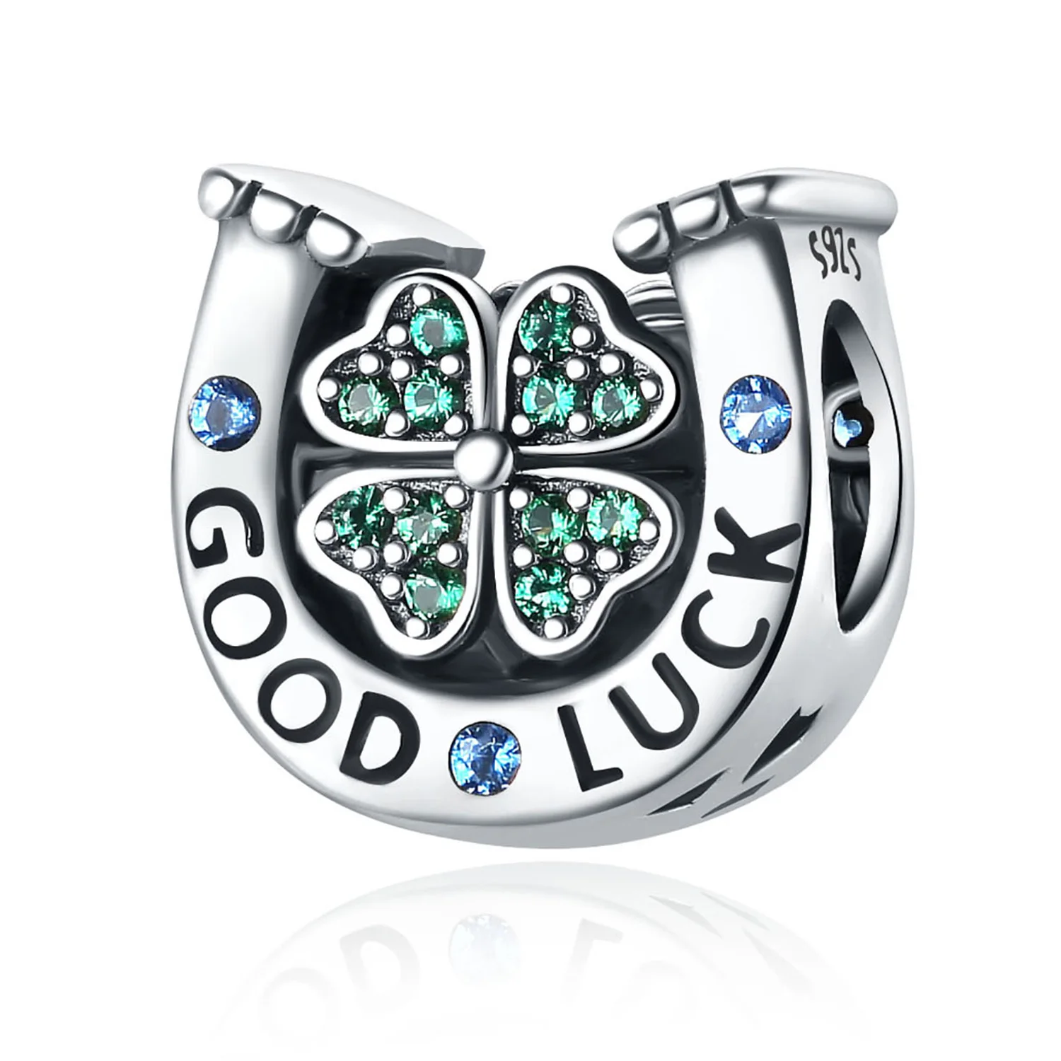 

Original 925 Sterling Silver Charms Luxury Green Four-leaf Clover Beads Fit Bracelet Diy Women Making Delicate Gift