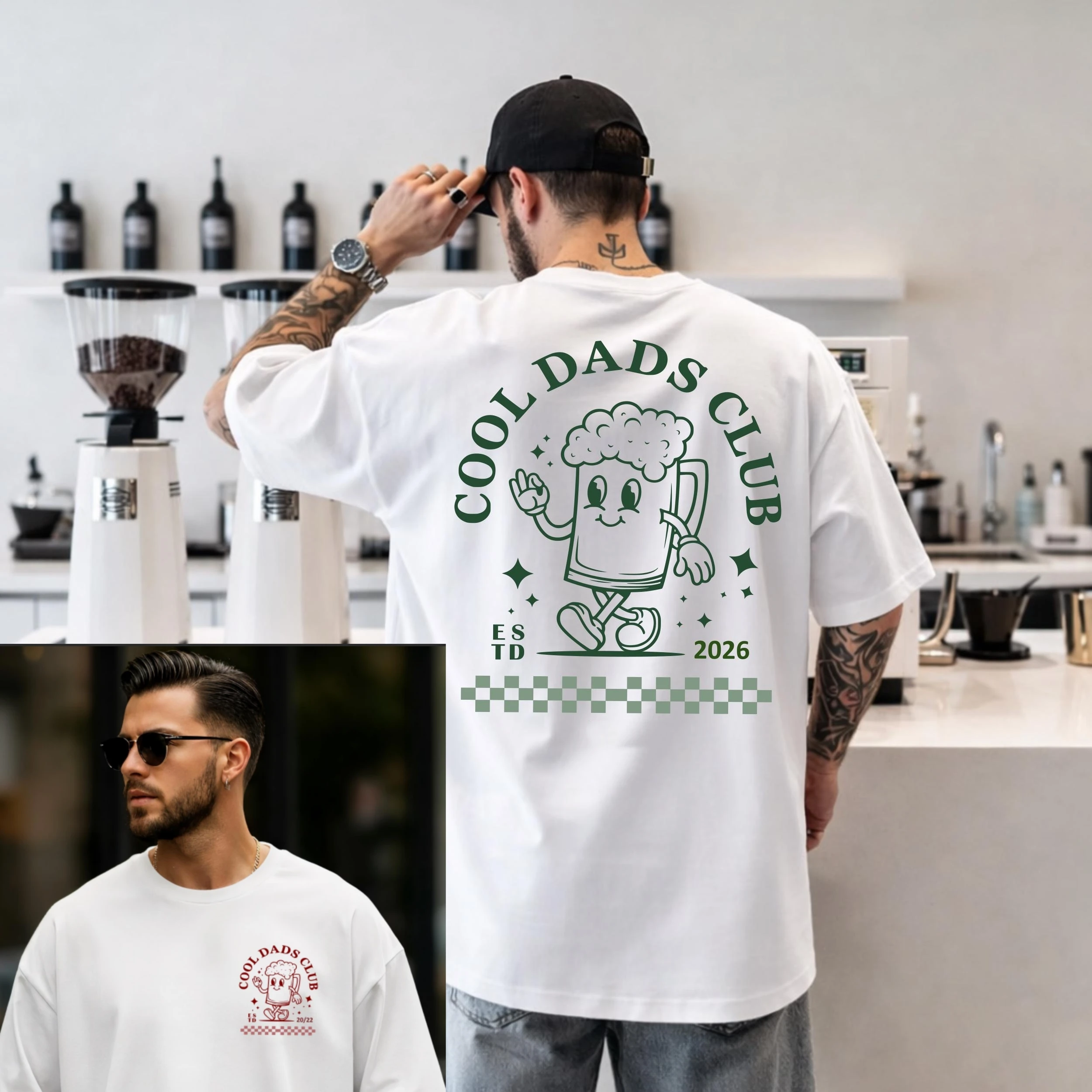 COOL DADS CLUB Beer Mug Mascot Graphic Merch 2026 T shirt 100%Cotton Unisex Men‘s Women's Father's T-Shirts Y2k Fans Funny Tee