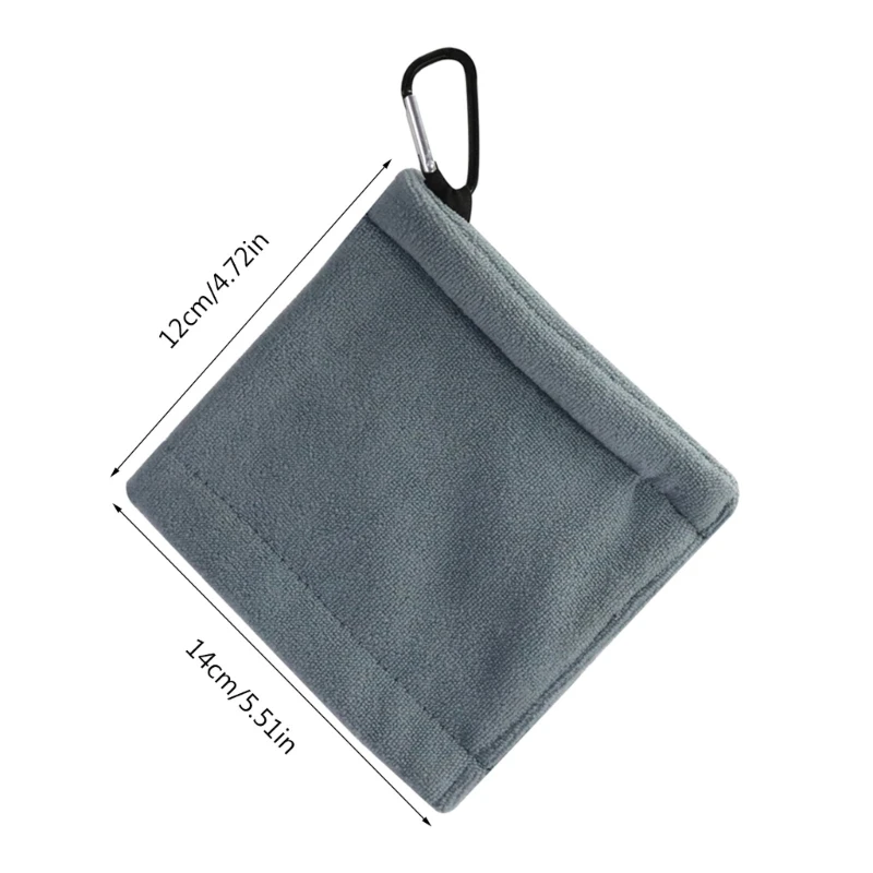 Golf Ball Towel Microfiber Golf Towel with Carabiner Clip Golf Head Clean Towel