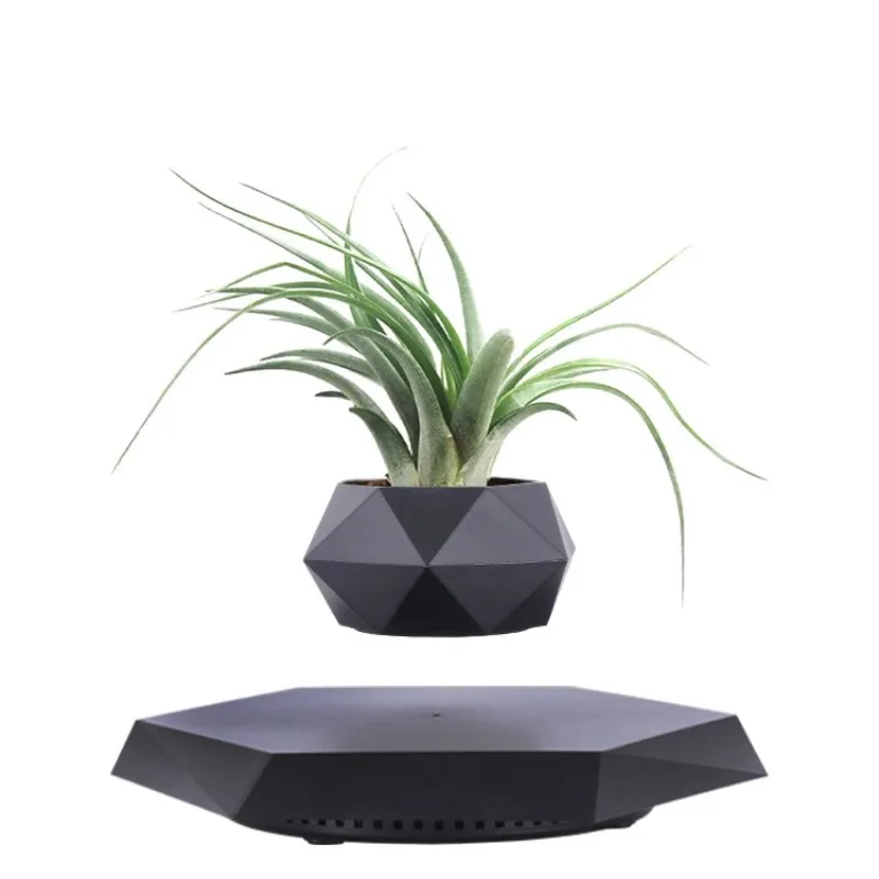 Black Technology Creative Business Maglev Potted Plant Decoration Bedroom Living Room Desk Table Tabletop Ornament