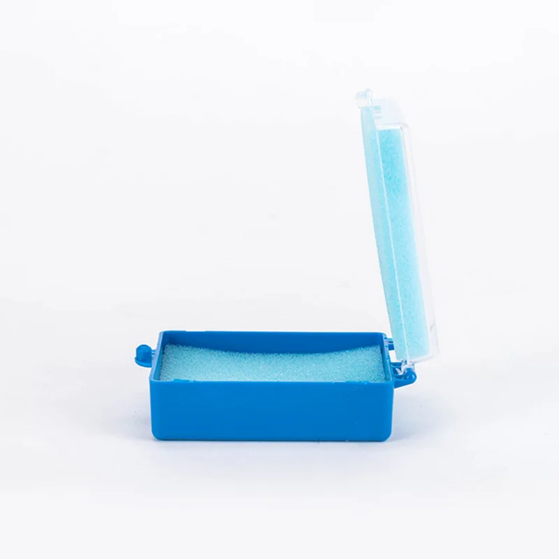 Estuche de ortodoncia para dientes falsos, caja de plástico con esponja para almacenamiento de implantes dentales, suministros de higiene Oral, 100
