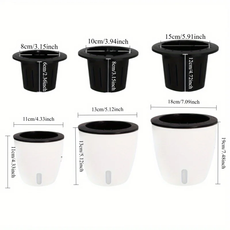 Self-Watering Flower Pot, a Must-Have for Lazy People, with Transparent Water Level Indicator, Suitable for Succulents and Green
