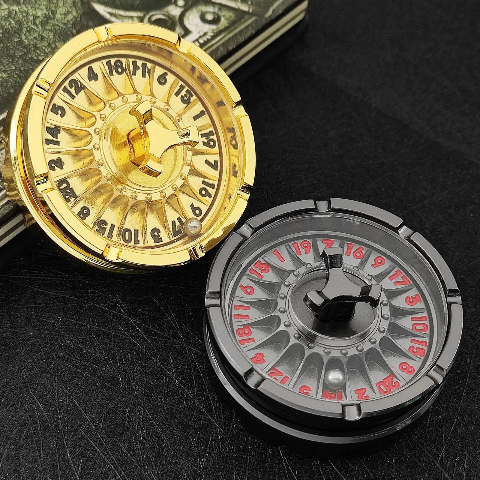 D&D ゲームメタルフィジェットスピナールーレットダイスゲームの決定に適し、スピンメタルダイススピンルーレットダイスギフトテーブルゲーム