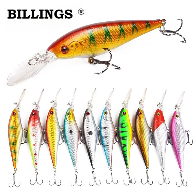 BILLINGS 1pcs 11cm/9.5g Plastic Artificial Fish Lure Long-Tongued Multicolored Lure Practical Fishing Gear Accessories