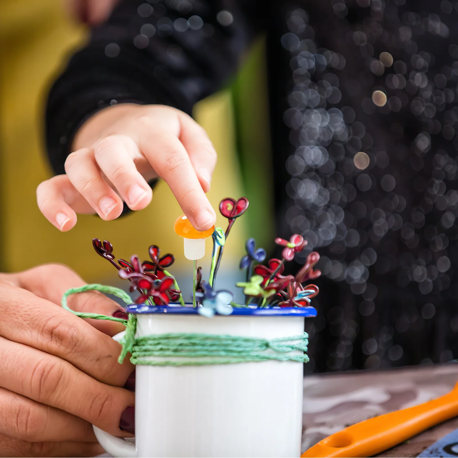 

20Pcs Micro Garden Mushroom Decor Mini Tiny Foam Realistic Mushrooms for Indoor Outdoor Plant Pot Bonsai Cake Decoration