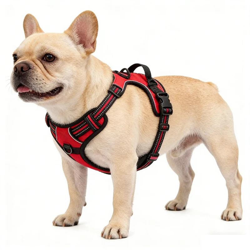 

Reflective Adjustable Dog Harness Padded Nylon Pet Vest Harness No-Choke Anti-Pull Harness with Control Handle for Breed Sizes
