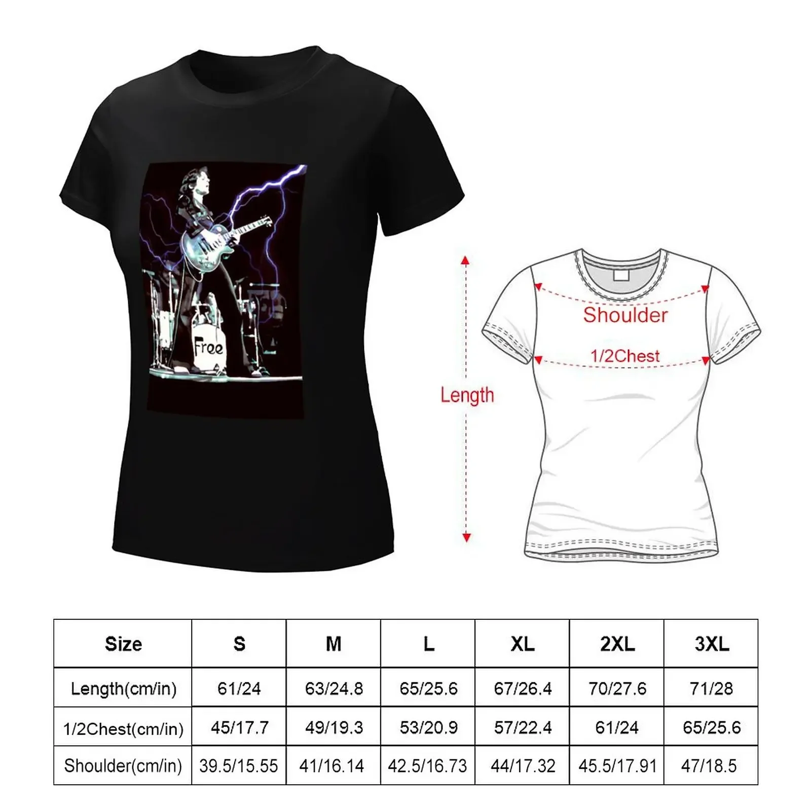 Paul Kossoff in Concert T-Shirt vintage clothes korean fashion funny Women t-shirts