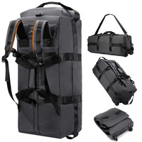 Foldable Wheeled Travel Bag Outdoor Camping Hiking Car Duffle Bags Luggage Moving Handbag Large Sport Fitness Storage Backpack