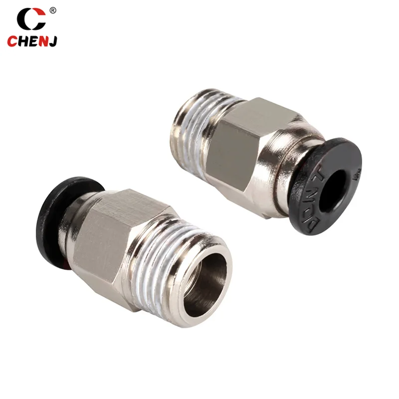 2pcs PC4 M10 Pneumatic Connectors 3D Printer Easy To Install & Removed Kits Replacement Quick Fitting Connector 3D Printer Parts