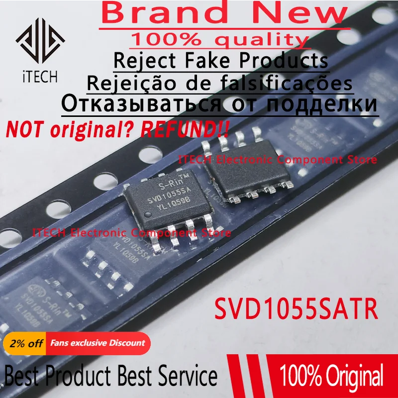 (10-50)pcs/lot SVD1055SATR SVD1055SA Original Controlle 17A55V SOP-8 Transis 100% New and Genuine