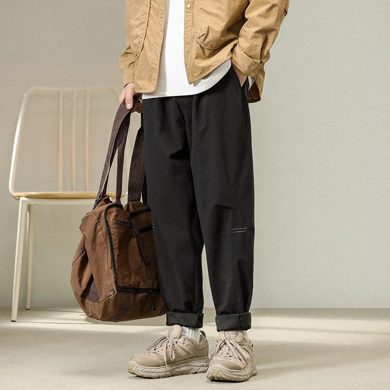 

Autumn three-dimensional cut loose straight leg casual pants Japanese fashion brand retro cotton matching pants