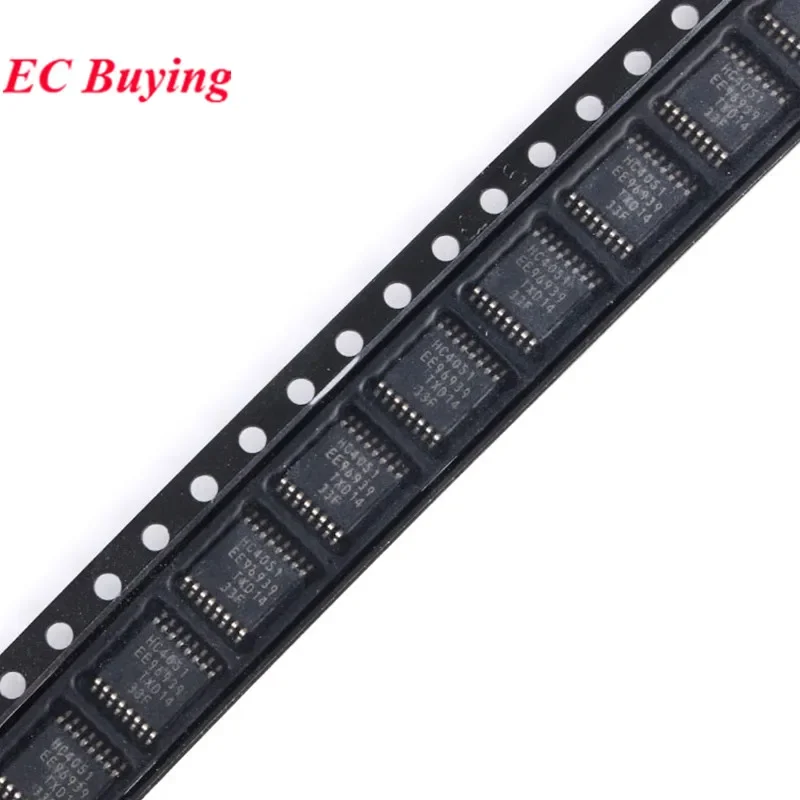 10 Buah/5 Buah 74HC4051PW 74HC4051 SN74HC4051PWR 74HC4051PW,118 HC4051 TSSOP-16 8-Channel Analog Multiplexer/Demultiplexer Chip IC