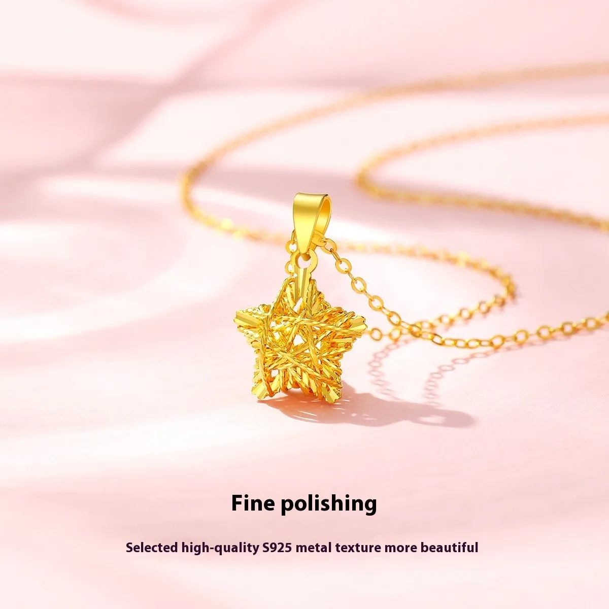 

plata 925 five-pointed starDreaming Stars necklace Refreshing and sweet temperament niche gift for girlfriend collares para muje