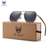Oi Wood gafas De Sol De aleación De moda De alta calidad para hombres y mujeres gafas De Sol polarizadas De madera para conducir Uv400 gafas De Sol 8059