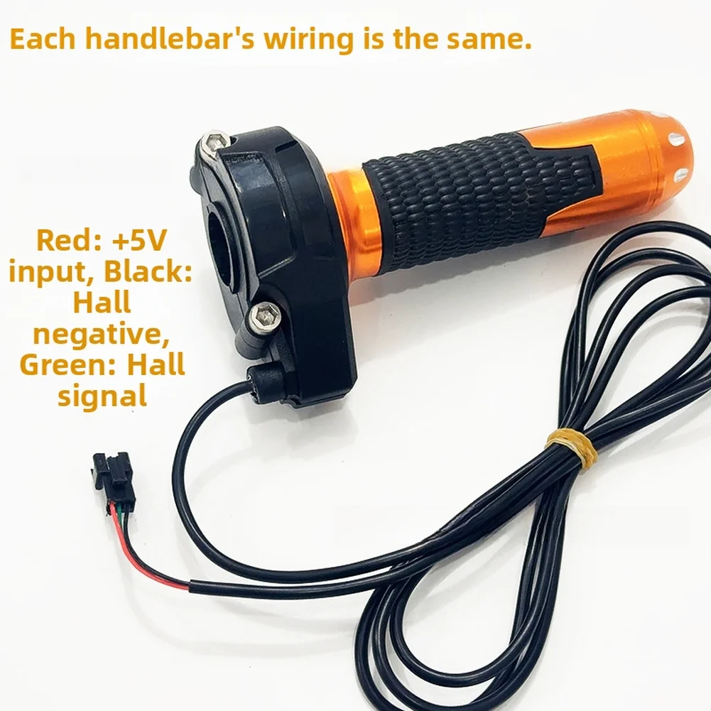 

1 шт. Ручка-грипс для электровелосипеда, цветная, из алюминиевого сплава, 3-проводная, аксессуар для электровелосипеда