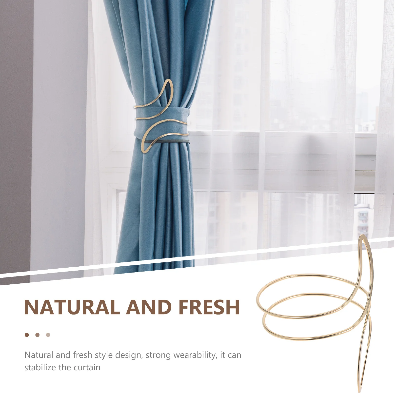 

2Pcs Moon Curtain Tiebacks Metal Buckle Clips Decorative Curtain Holdbacks for Drapes Curtains Home Office Tiebacks for Curtains