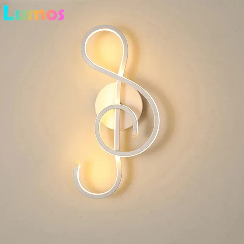 

PF Modern LED Wall Lamp Indoor Living Bedroom Bedside 110V 220V 24W Black White Light Aisle Corridor Lighting Decoration