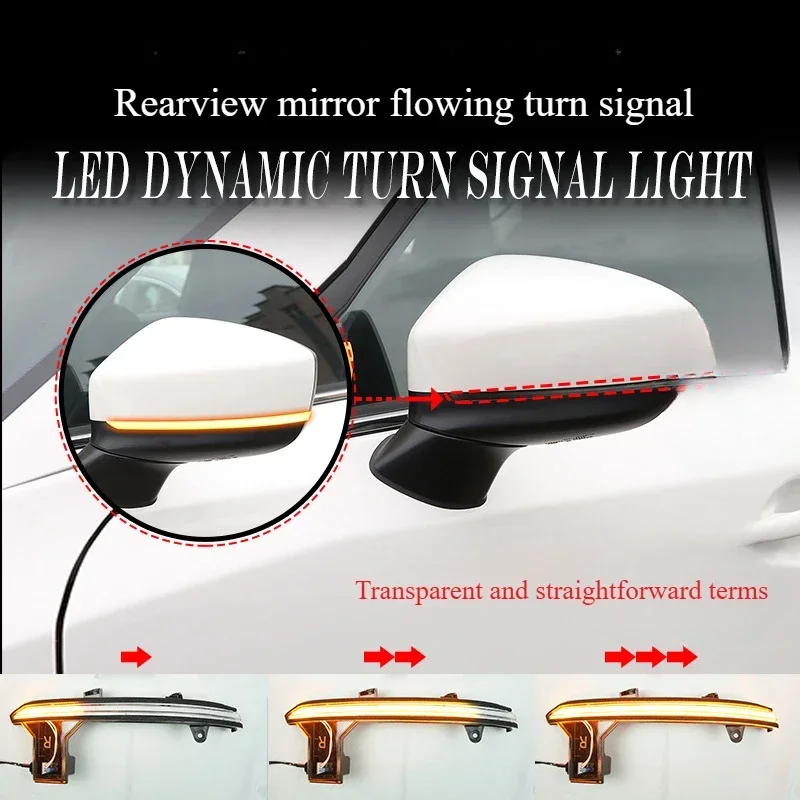 لمازدا CX-5، CX-8، CX-9 مرايا الرؤية الخلفية، إشارات الانعطاف المتدفقة الصفراء التعديل الداخلي