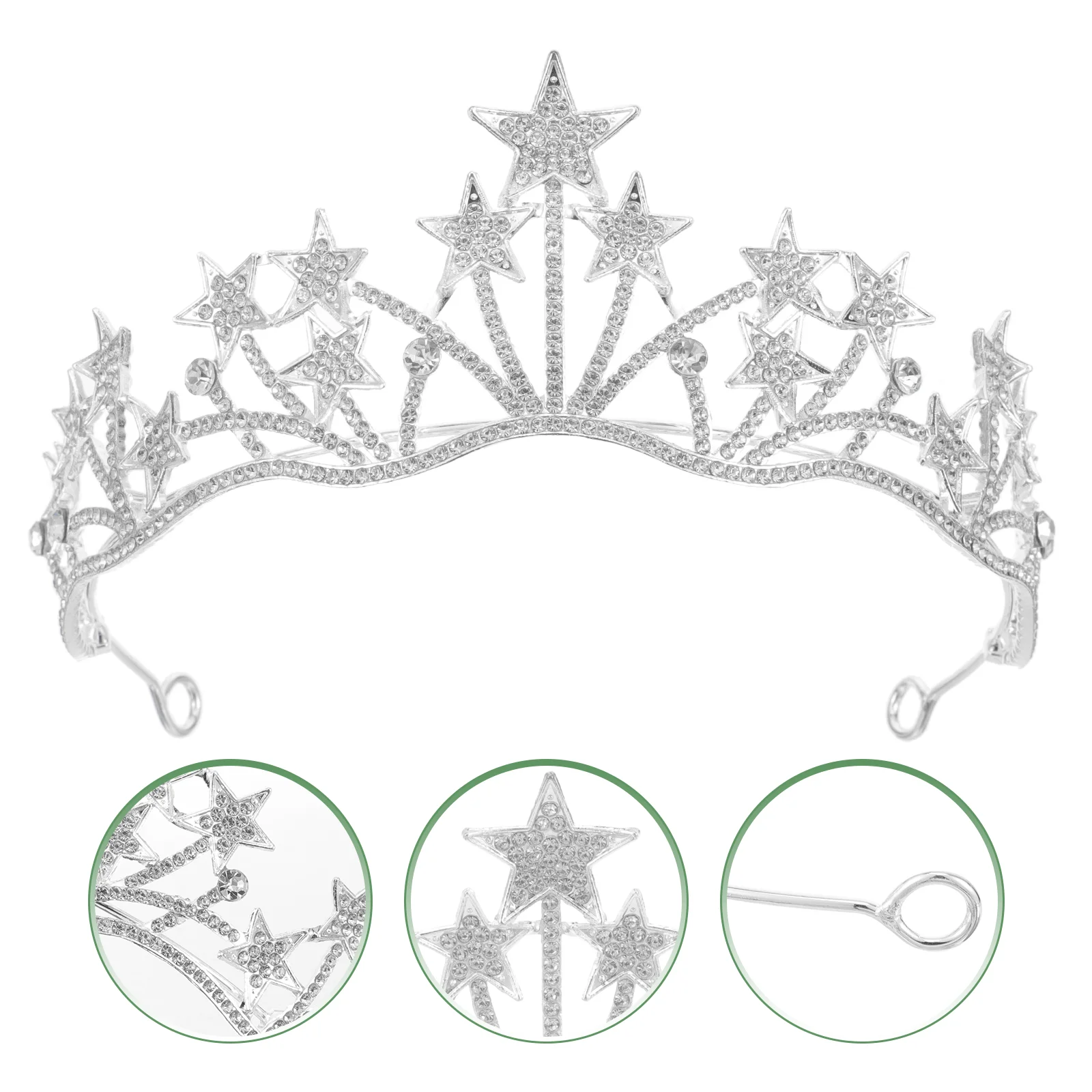 Women Crown Wedding Hair Hoop Decor Princess Headdress for Bride Bridal Rhinestone