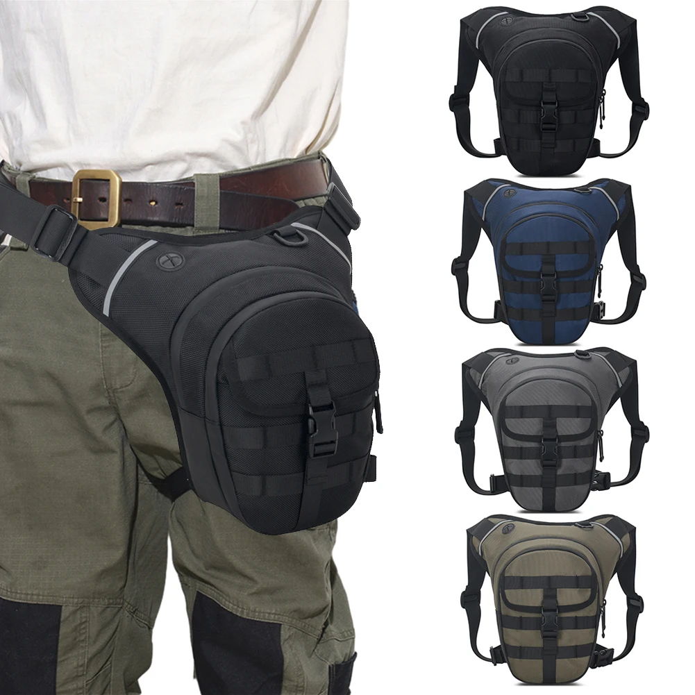 

Motorcycle Drop Leg Bag Hip Bum Ride Bag Large Capacity Motorbike Riding Chest Bag Multi-Function Breathable for Outdoor Travel
