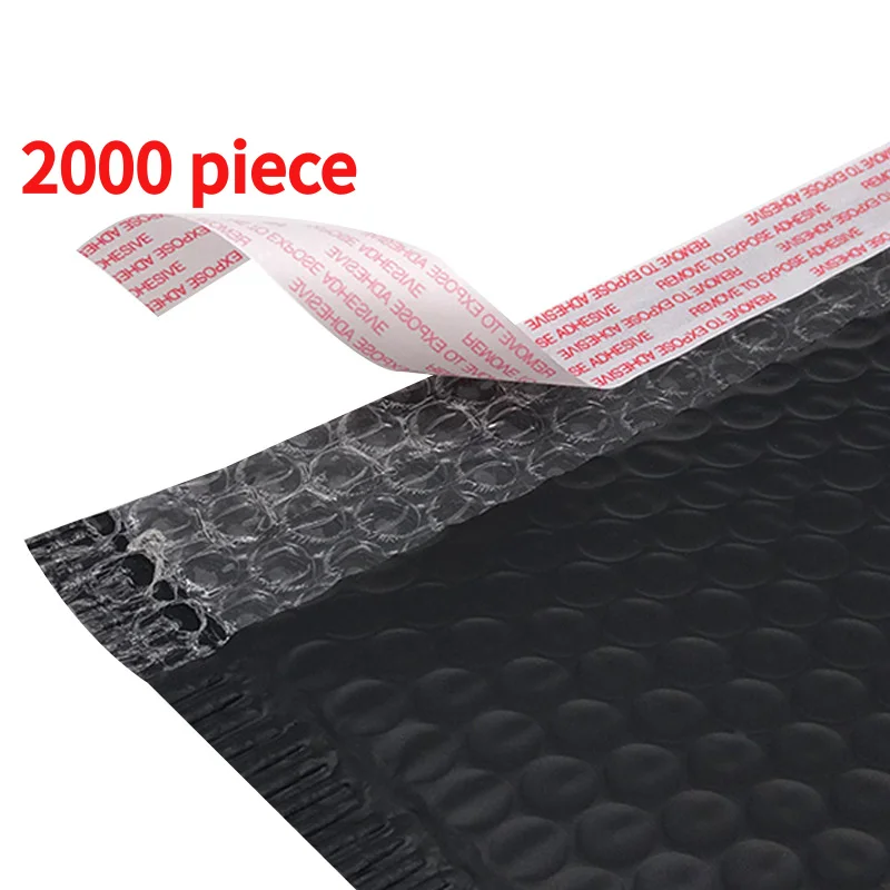 20 00piece.Custom.Padded Envelope Custom Printed Matte Black Bubble Mailers With Logo Bags Clothing bubbled packagi