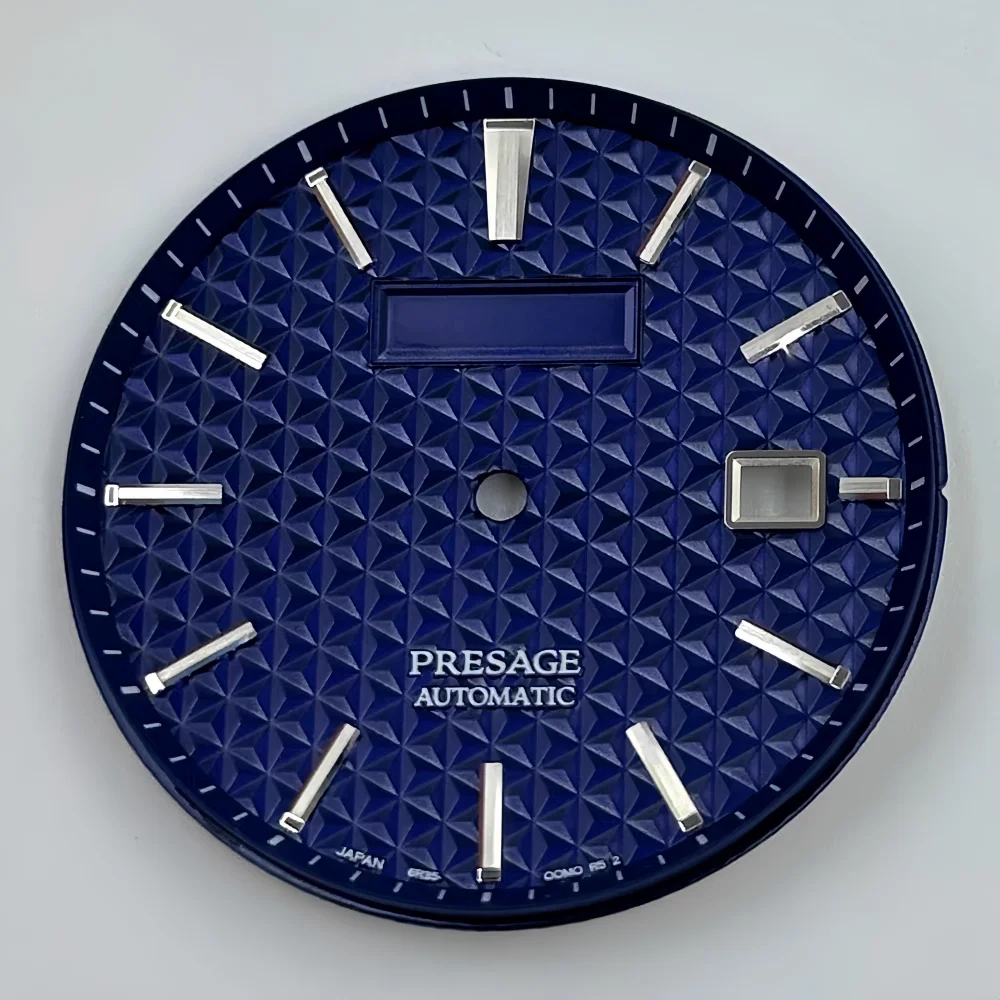 New NH35 dial, 34mm S dial, textured 3D lettering, no lume, compatible with NH35 movement, watch modification accessory