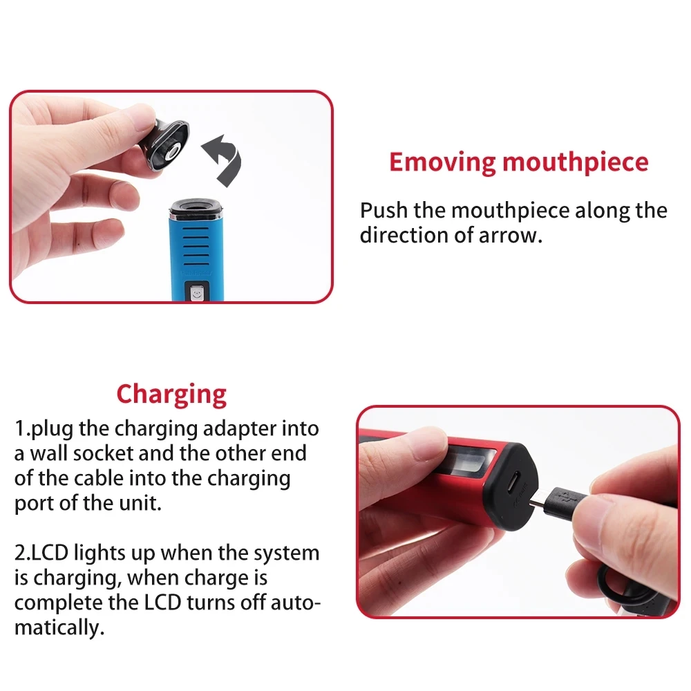 Pathfinder V2 Dry Herb Vaporizer Kit E Cigarette Tobacco Vaper Temperature Control LED Pathfinder II Herbal Mod Vape Pen Kit view 3