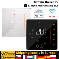 WIFI Digital Intelligent Temperature Controller Water Heating 5A /Electric Floor Heating 16A Thermostat for Alexa Google Home