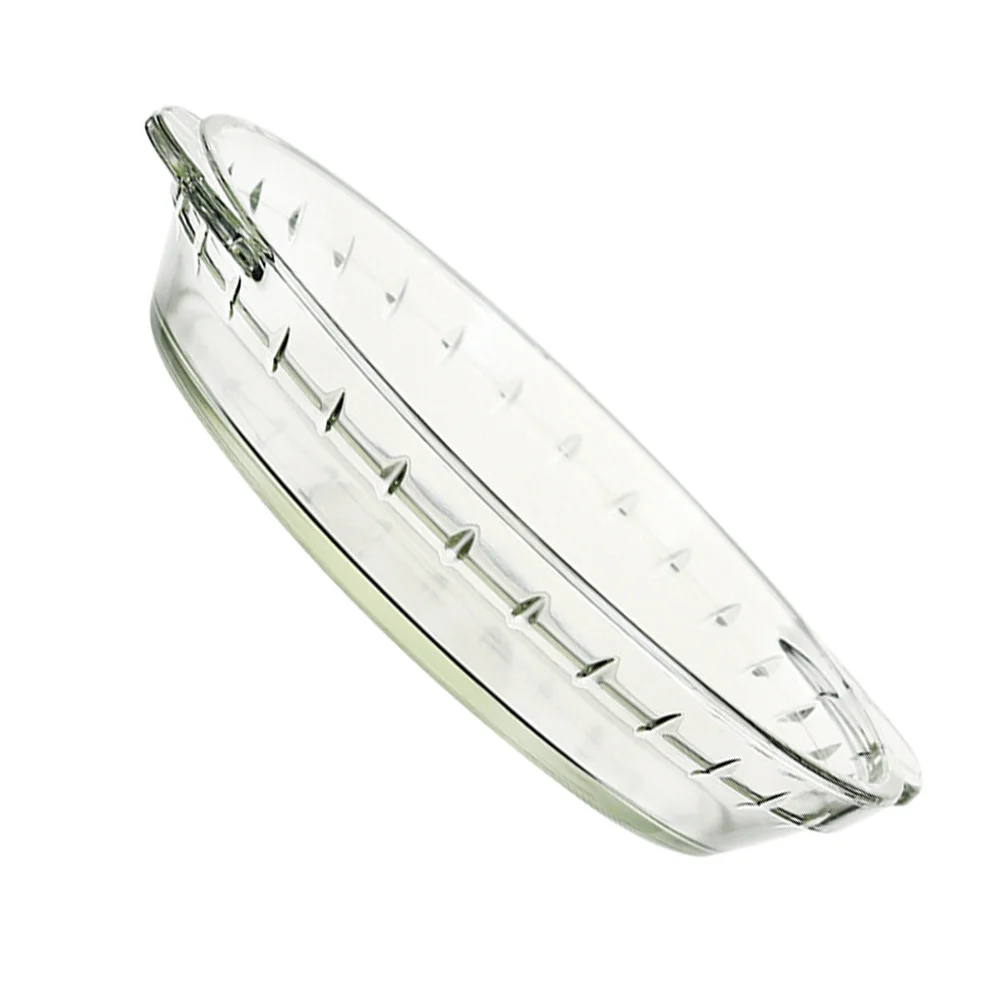 

Tempered Glass Baking Plate High Temperature Resistant Microwave Oven Serving Tray Glass Bakeware Household Plate