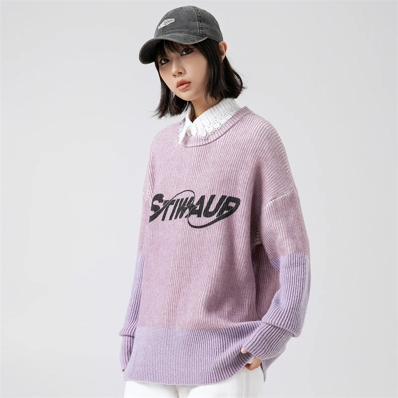 Womens New Sweaters for Modern Women 2023 Korean Fashion Wool Blend Coat Vintage Knit Sweater Oversize Men Dropshipping Center