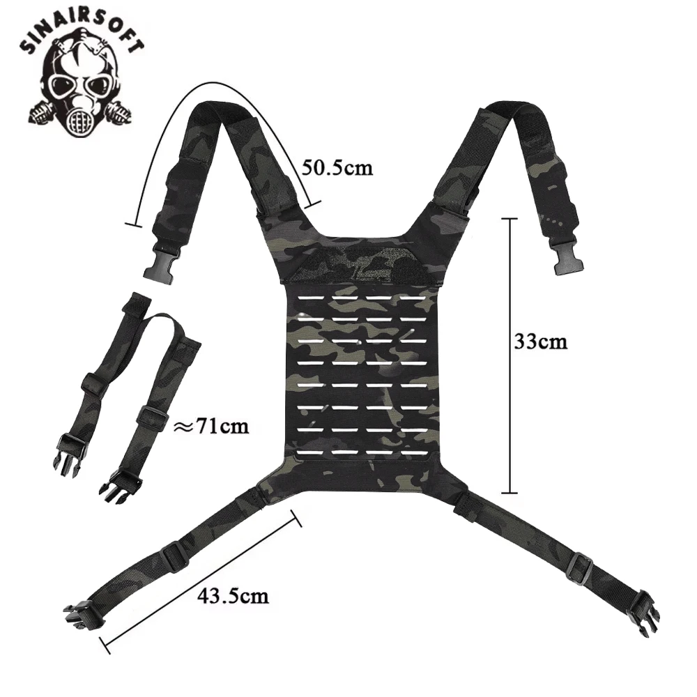 

SINAIRSOFT Tactical D3 SS MK Chest Rig MOLLE Vest With Back Panel & Straps for Hunting Accessories