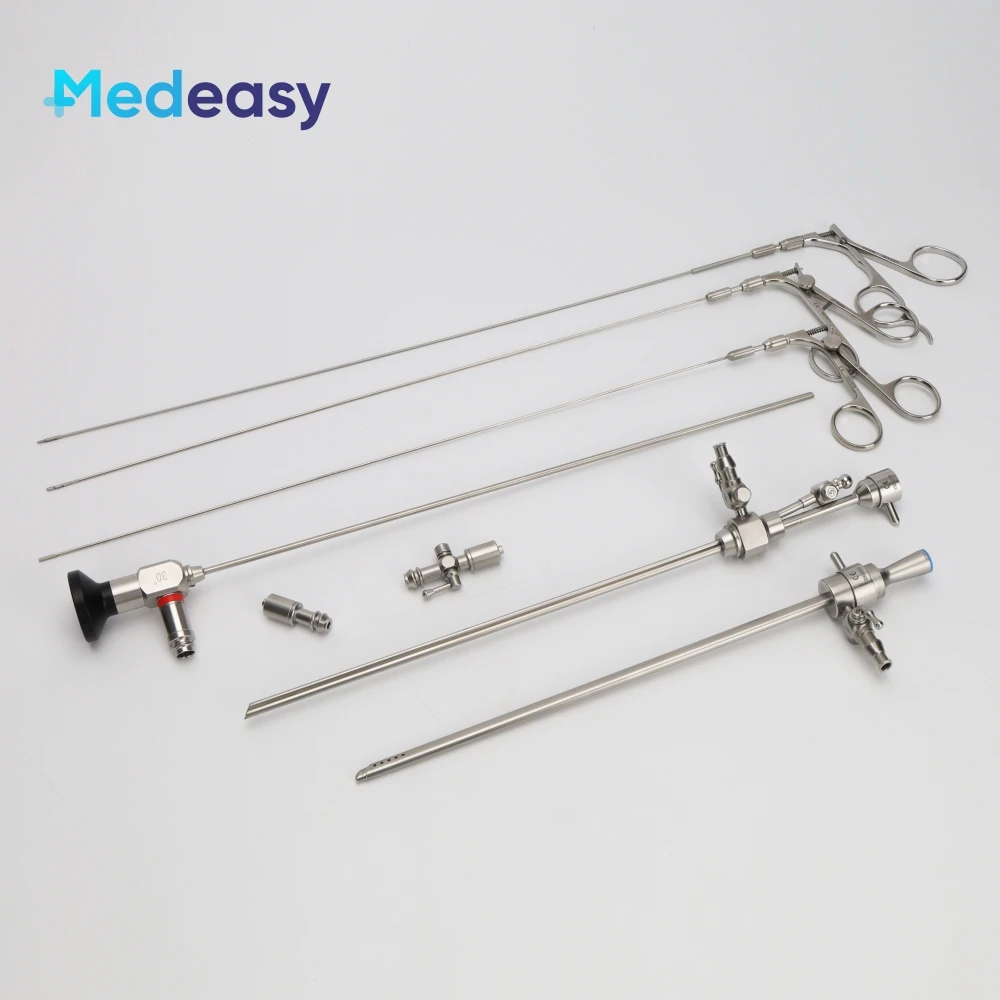 Gynecological Rigid Hysteroscope Complete Set with Working Element Instruments and Sheath