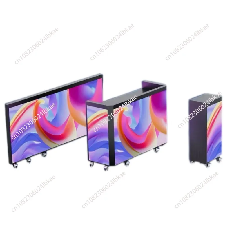 Folding Mobile Dj Booth Facade Stand Portable Foldable Led Dj Cabinet Booths Led Screen Display for Club Music Festival