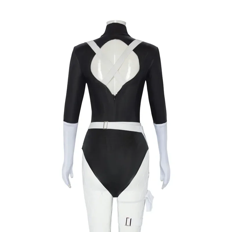 Costume cosplay per punizione cinematografica Set completo Tuta nera Abiti uniformi per donne Adulte Abiti da festa di carnevale di Halloween Gioco di ruolo