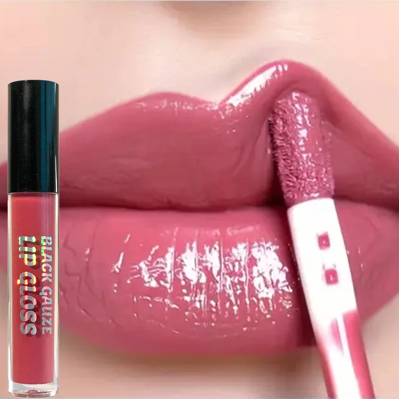 3 Pcs Glossy Lip Gloss Set - Berry & Red & Nude, long-lasting, moisturizing liquid, Glimmer, Valentine's Day & Mother's Day gift
